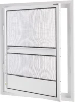 Insektenschutzfenster von Warema mit weißem Rahmen und Netz